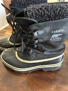 SOREL Men's Caribou Waterproof Boot NM1000-016 Black/Dark Stone Size 9 Winter